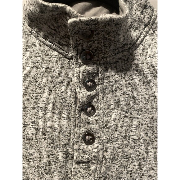 Grandpacore RedHead Bighorn L Mens Sweater 5 Button Placket Pullover Gray - Picture 2 of 6